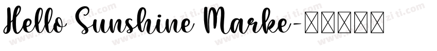 Hello Sunshine Marke字体转换